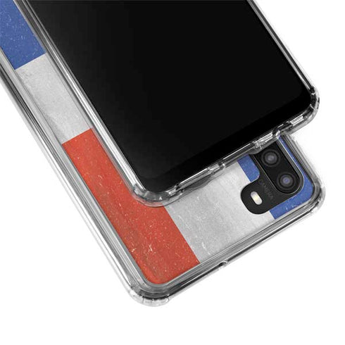Dominican Republic Flag Faded Galaxy A21 Clear Case